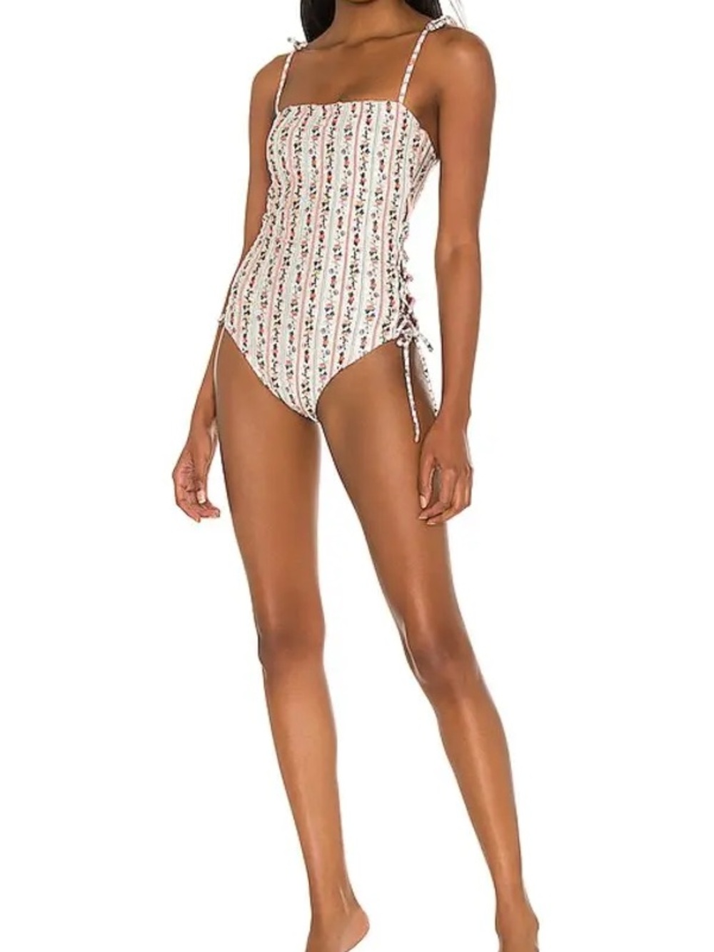 Agua Bendita Sandy Papier Embroidered One Piece Swimsuit